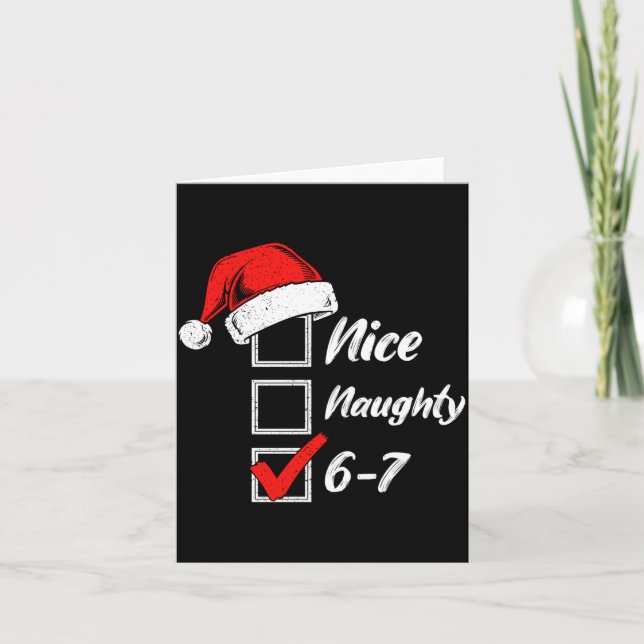 Carte Joli Méchant 6 7 Mème 6 7 Noël Six Sept Xmas (Devant)
