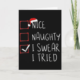Carte Joli Méchant Je Jure Que J'ai Essayé Noël Père Noë
