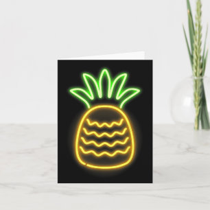Carte Joli Néo-Rétro Ananas Pour Chemise De Plages Hawaï