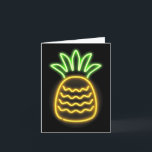 Carte Joli Néoon Rétro Ananas Pour Chemise De Plages Haw<br><div class="desc">Joli Néo-Retro Ananas Pour Chemise de Plages Hawaïennes</div>