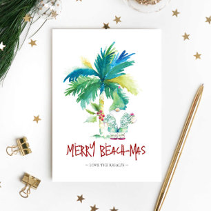 Carte Joli Noël Florida Père Noël Aquarelle