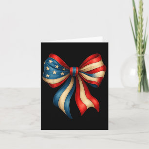 Carte Joli noeud papillon drapeau américain Coquette Mem