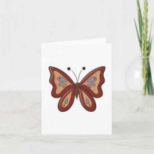 Carte Joli Papillon Marron