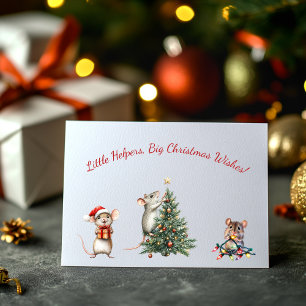 Carte Joli petit Noël de souris