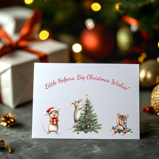 Carte Joli petit Noël de souris (Créateur téléchargé)