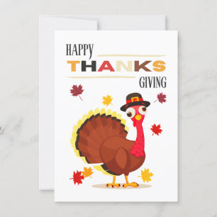 Carte Joli plaisir Turquie Bon thanksgiving d'automne