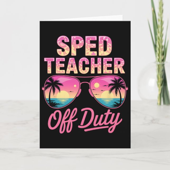 Carte Joli professeur spécialisé hors service Speducator (Devant)