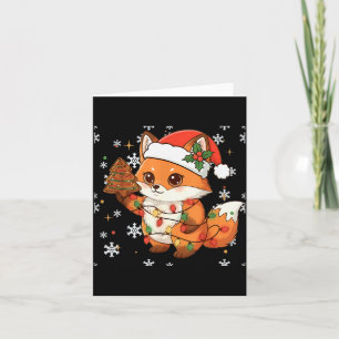 Carte Joli Raton Laveur Lumières Arbre Gâteau Drôle Xmas