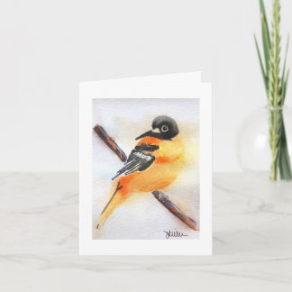 Carte Joli Robin Aquarelle Noël