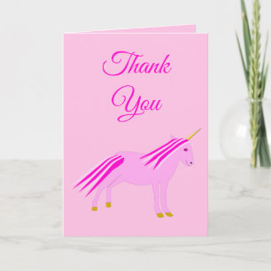 Carte Joli rose bébé fille Unicorn Baby shower personnal