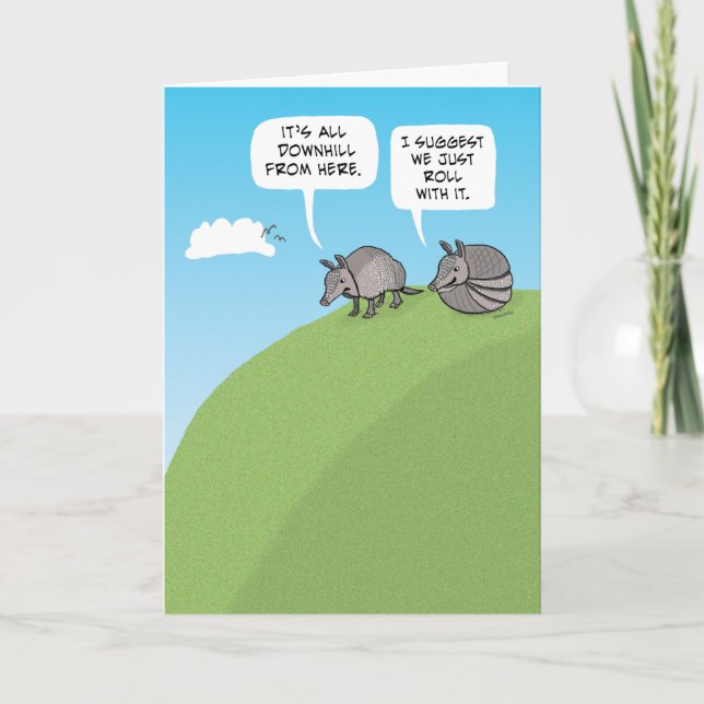 Carte Joli Rouler Avec Il Armadillos Anniversaire (Devant)
