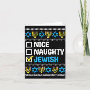 Carte Joli sale juif laid pull de Hanukkah Chanukah