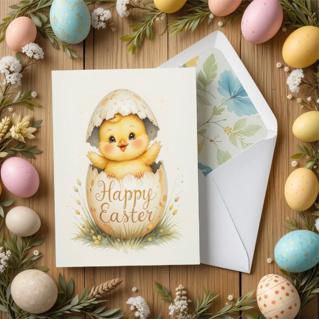 Carte Joli salut de Pâques à Chick Chick (Créateur téléchargé)