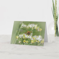 Joli Sois Heureux Anniversaire Bee Pun Card