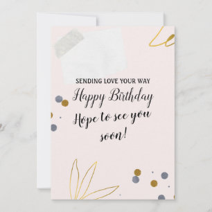 Carte Joli Souhaits D'Anniversaire Moderne