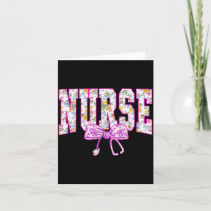 Carte Joli stéthoscope floral Nk infirmière coquette Nur