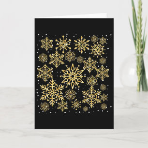 Carte Joli T Shirt Flocons de Neige Vacances de Ski d'Hi
