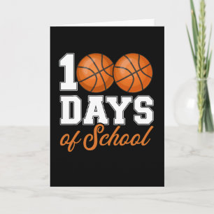 Carte Joli thème de basket-ball pour les 100 jours d'éco