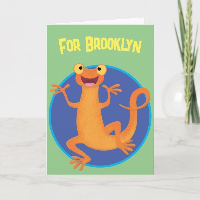 Carte Joli triton orangé joyeux (Devant)