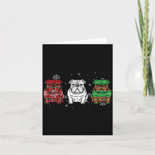 Carte Joli Trois Noël Bouledogue Anglais Pour Femmes Hom