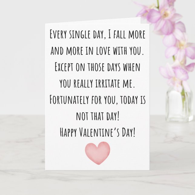 Carte Joli Valentin Je tombe encore plus amoureux de toi (Orchidée)