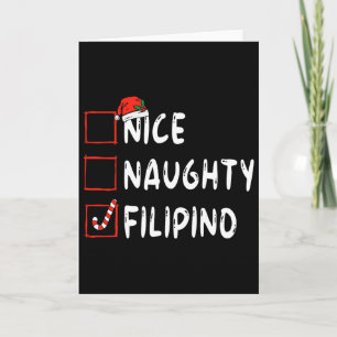 Carte Joli vilain Noël philippin Philippines Xmas H