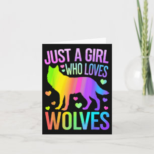 Carte Joli Wolf Art Pour Femmes Filles Wof Pack Wolves W