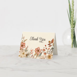 Carte Jolie aquarelle de fleurs sauvages Cottagecore