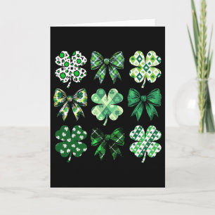 Carte Jolie Compagnie Verte Chanceuse de Shamrock Rétro