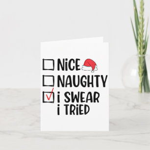 Carte Jolie Coquin Je Jure Que J'ai Essayé Liste De Noël