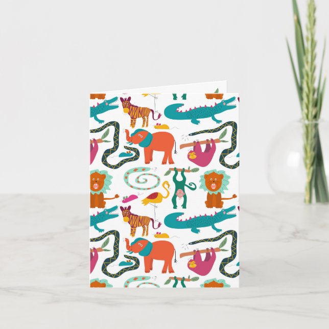 Carte Jolie couleur Abstraits Animaux Enfants Motif (Devant)