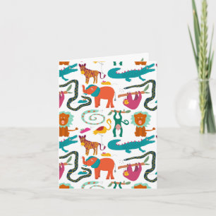Carte Jolie couleur Abstraits Animaux Enfants Motif
