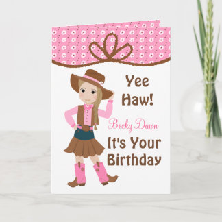 Carte Jolie cow-girl de Lil