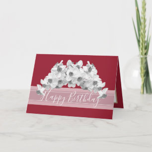 Carte Jolie Daffodiles Blancs Joli Bouquet Anniversaire