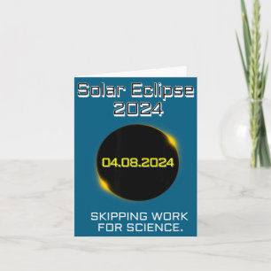 Carte Jolie éclipse solaire séchant le travail Science