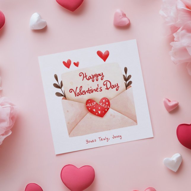 Carte Jolie enveloppe Joyuse Saint-Valentin (Créateur téléchargé)