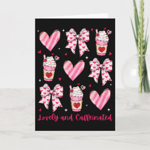 Carte Jolie Et Caféinée Coquette Nœud Amoureux Du Café G