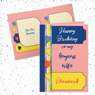 Carte Jolie femme extraordinaire corail anniversaire ble