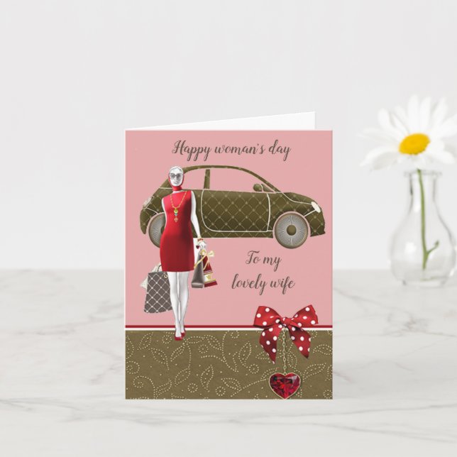 Carte Jolie femme superbe (Petite plante)