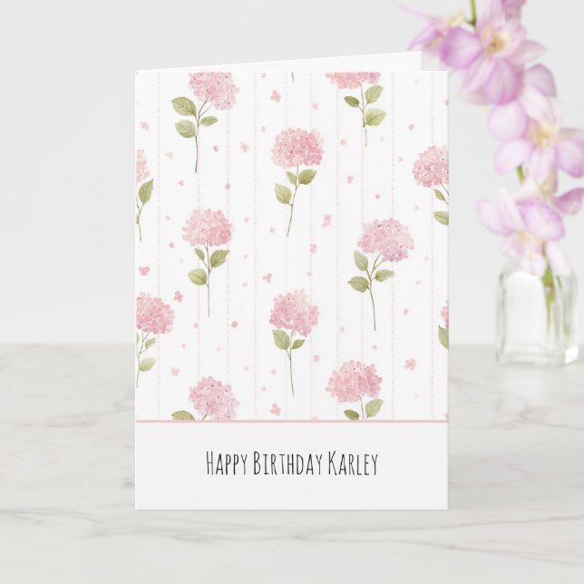 Carte Jolie Fête Anniversaire Fleurs Roses (Orchidée)