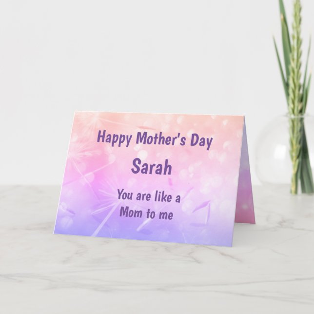 Carte Jolie Fête des Mères comme une maman (Devant)