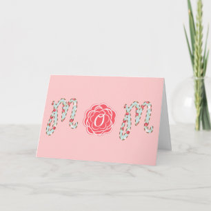 Carte Jolie Fête des mères de maman florale