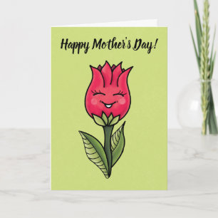 Carte Jolie Fête des Mères Fleur