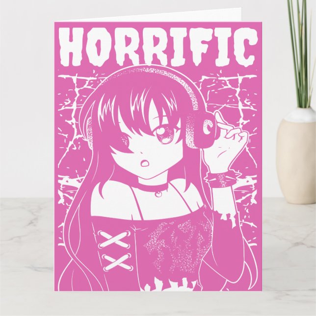Carte Jolie fille d'anime  (Devant)