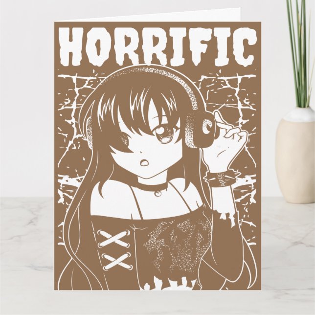 Carte Jolie fille d'anime  (Devant)