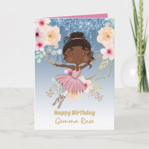 Carte Jolie Fille Noire Anniversaire - Beaucoup de Thème