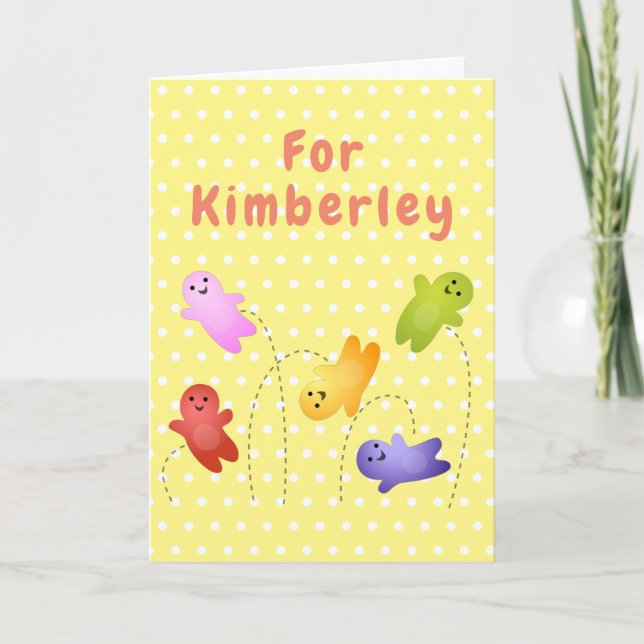 Carte Jolie gelée bébés bonbons bonbons dessin animé (Devant)