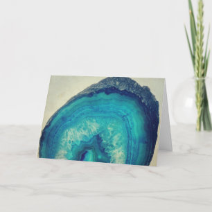 Carte Jolie géode d'agate bleue, Fête des Mères