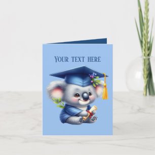 Carte Jolie Graduation ajouter le message koala bear
