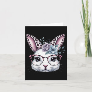 Carte Jolie Lapin Lapin Face Gles Filles Joyeux Pâques J